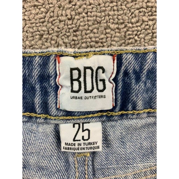 BDG Urban Outfitters Jeans Women 25 Blue‎ Wide Leg Two Tone High Rise Zip Fly - Picture 3 of 11